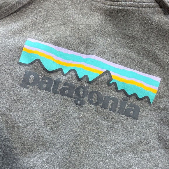 Patagonia Heather Gray women’s uprisal Hoodie with Logo - Picture 3 of 4